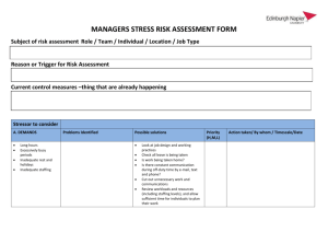Managers Stress Risk Assessment