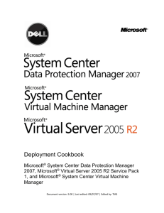 Deployment Cookbook: Microsoft Data
