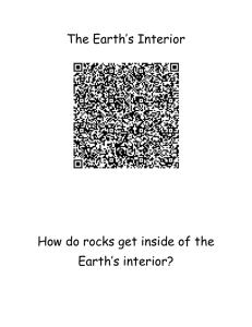 The Earth`s Interior How do rocks get inside of the Earth`s interior
