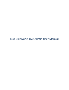 IBM Blueworks Live Admin User Manual