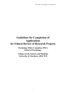 the General Guide to making an ethics application