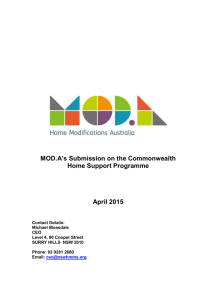 MOD.A`s Submission on the Commonwealth Home Support Program
