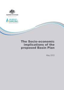 The Socio-economic implications of the proposed Basin Plan