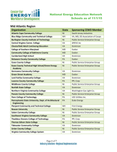 List of NEEN Schools - Center for Energy Workforce Development