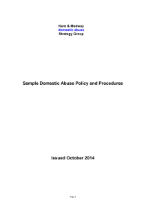 Sample domestic abuse policy and sample domestic abuse