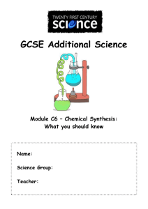 Module C6 * Chemical Synthesis