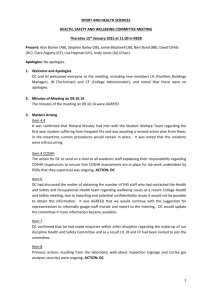 SHS Health, Safety and Wellbeing Committee Minutes 15.01.15