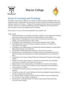 Head of Learning and Teaching