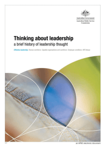 a brief history of leadership thought