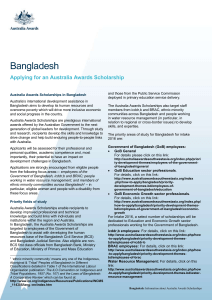 Australia Awards Scholarships in Bangladesh