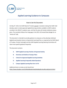 Applied Learning Guidance to Campuses