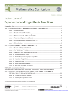 Exponential and Logarithmic Functions