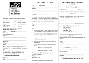 Friends Application form - the Victoria Art Gallery