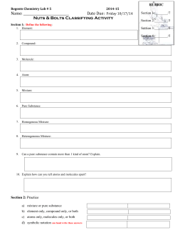 Elements Compounds and Mixtures Worksheet Answers