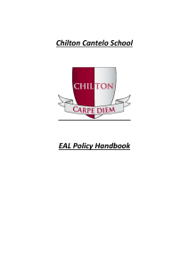 EAL Policy Handbook - Chilton Cantelo School