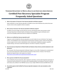 Certified Peer Recovery Specialist