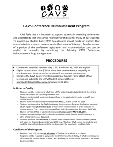 CAVS Conference Reimbursement Program APPLICATION FORM