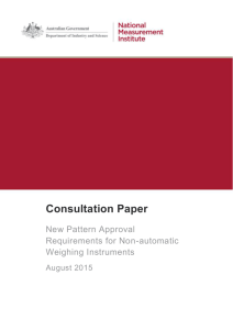 NMI R76 Consultation paper - National Measurement Institute
