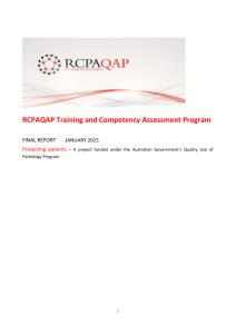 Training and Competency Assessment Program