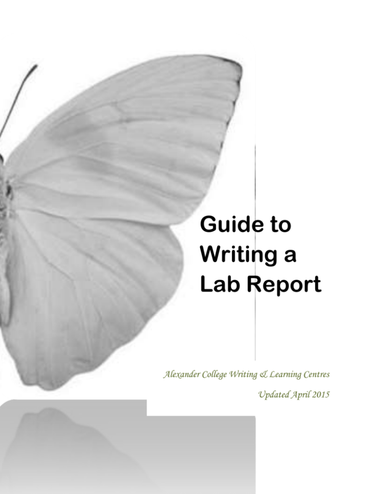 Writing Guide – Scientific Lab Report