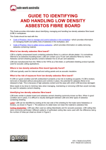 Guide to identifying and handling low density asbestos fibre board