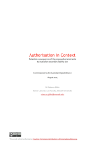 Authorisation in Context - a research paper commissioned by the