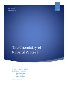 The Chemistry of Natural Waters