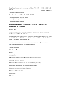 Theory-Based Active Ingredients of Effective Treatments for