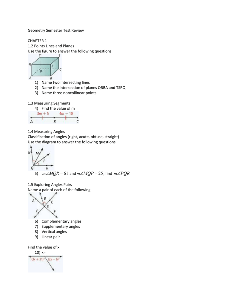 Geometry 1 4 Measuring Angles Worksheet Answers - Thekidsworksheet