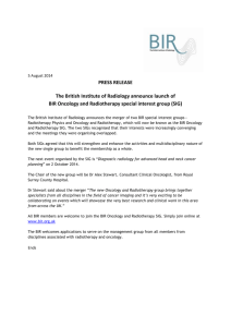 PRESS RELEASE The British Institute of Radiology announce