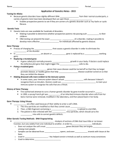 Application of Genetics Notes FIB