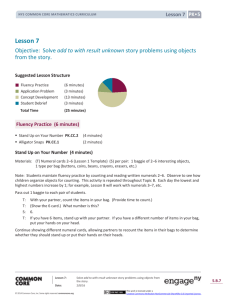 Prekindergarten Mathematics Module 5, Topic B