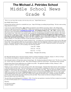 Sixth Grade - Michael J. Petrides School / Homepage