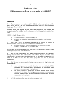 Draft report to of the IMO e-navigation Correspondence Group on e