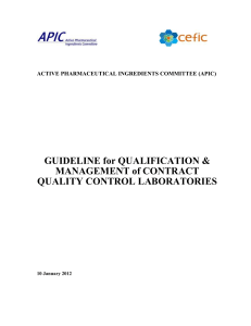 Guideline for Qualification & Management of Contract Quality