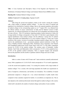 Title: A Cross Sectional and Descriptive Study of the Regional and