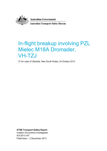 In-flight breakup involving PZL Mielec M18A Dromader, VH