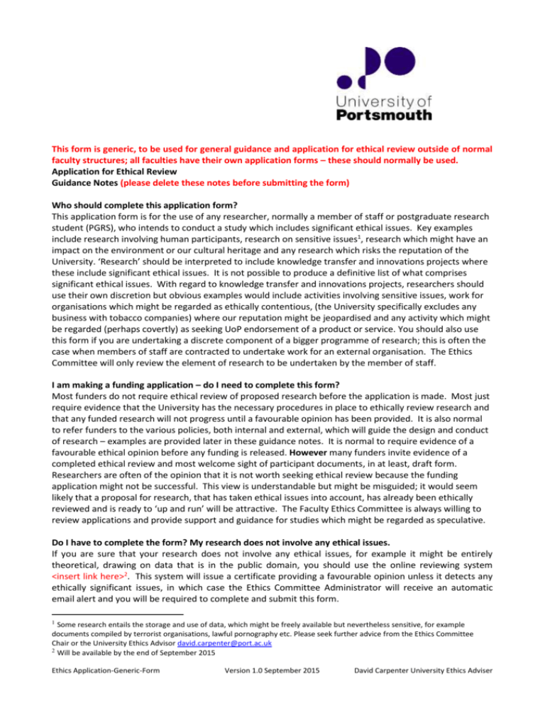 personal statement university of portsmouth