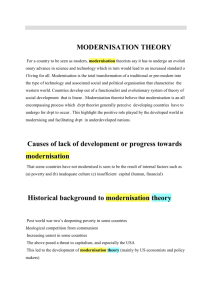 Modernisation theory - Midlands State University