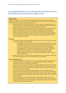 Habitat Connectivity Indicator Options Paper