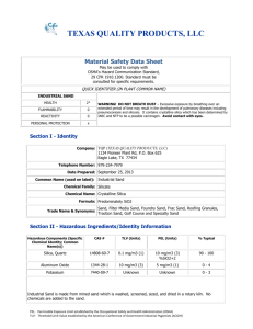 Material Data Safety Sheet