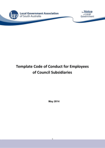 Code of Conduct Template for Employees of Subsidiaries