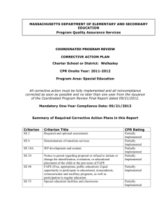 corrective action plan - Massachusetts Department of Education