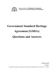 Government Standard Heritage Agreement