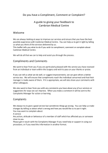 Complaints Leaflet - Cambrian Medical Centre
