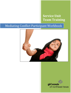 HOME STUDY – Mediating Conflict Participant Workbook Word Doc