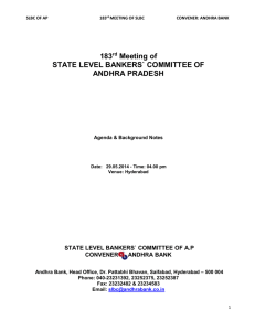 state level bankers` committee of ap convener andhra bank