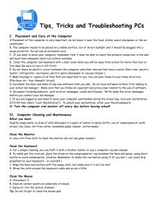 Tips, Tricks and Troubleshooting PCs