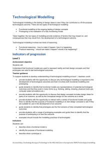 Indicators of Progression - Technological Modelling