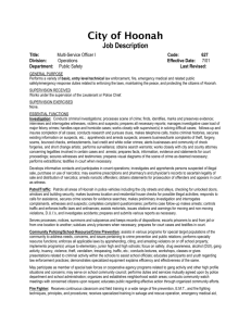 Multi-Service Officer Job Description